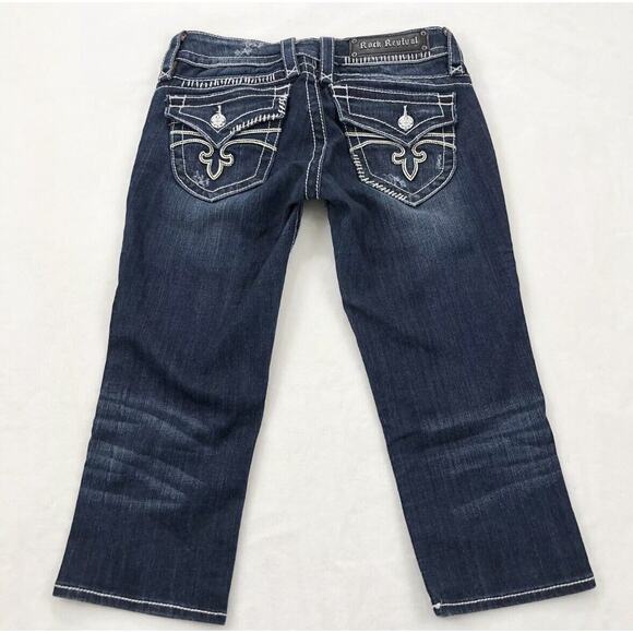 Rock Revival Denim - FROM BUCKLE ROCK REVIVAL WOMENS JEN CAPRI CROP JEANS SIZE 27